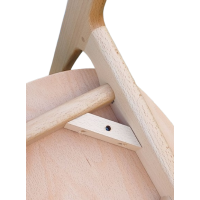 LUNA-1-ST σκαμπό ψηλό με πλάτη ξύλινο ΦΥΣΙΚΟ / 44x48xH104