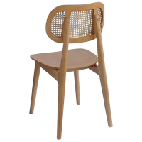 LUNA-4 καρέκλα εσωτερικού χώρου ξύλινη πλάτη ΨΑΘΑ χρώμα ΦΥΣΙΚΟ / 44x47xH84