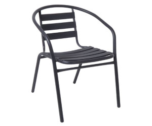 MALI πολυθρόνα κήπου μεταλλική ΜΑΥΡΗ 54x60x73