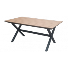 MEDITERRANEO-T τραπέζι κήπου αλουμινίου ΑΝΘΡΑΚΙ polywood TEAK, 92x160xh75 MEDITERRANEO-T τραπέζι κήπου αλουμινίου ΑΝΘΡΑΚΙ polywood TEAK, 92x160xh75