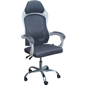 MH-220 πολυθρόνα γραφείου ύφασμα mesh ΓΚΡΙ, 62x60x117/127