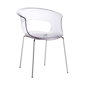 MISS B πολυθρόνα polycarbonate ΔΙΑΦΑΝΗ / 58x58xH77