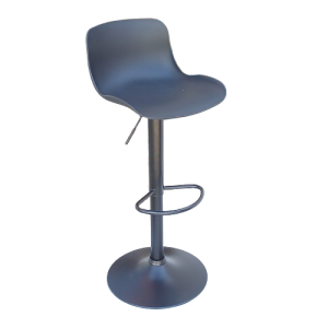 MORE σκαμπό ρυθμιζόμενo μέταλλο-polypropylene ΜΑΥΡΟ / 43x35x75/104