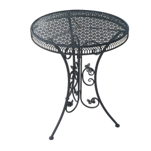 MOSAIC-T2 τραπέζι κήπου σταθερό μεταλλικό ΜΑΥΡΟ / Φ60xH72