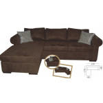 NEFELI καναπές οικιακού χώρου, 170x240x80cm