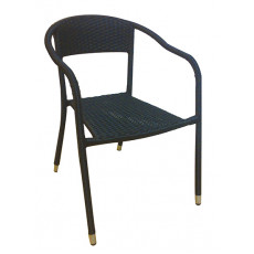 BORA πολυθρόνα κήπου μεταλλική wicker ΜΑΥΡΟ, 52x54xH80 BORA πολυθρόνα κήπου μεταλλική wicker ΜΑΥΡΟ, 52x54xH80