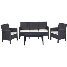 NOVA-3 σετ κήπου polypropylene ΑΝΘΡΑΚΙ, 172x66x80 + 62x66x80 + 90x55x45 NOVA-3 σετ κήπου polypropylene ΑΝΘΡΑΚΙ, 172x66x80 + 62x66x80 + 90x55x45