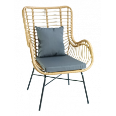 PAPU πολυθρόνα μεταλλική wicker ΦΥΣΙΚΟ, 68x77x100 PAPU πολυθρόνα μεταλλική wicker ΦΥΣΙΚΟ, 68x77x100