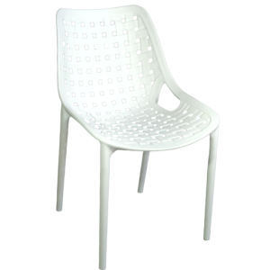 PC-047 καρέκλα polypropylene ΛΕΥΚΗ, 62x50x81