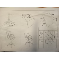 PENCIL πολυθρόνα γραφείου χαμηλή πλάτη δερματίνη ΜΑΥΡΗ / 58x62xH96-106