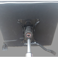 PENCIL πολυθρόνα γραφείου χαμηλή πλάτη δερματίνη ΓΚΡΙ ΑΝΟΙΚΤΟ / 58x62xΗ96-106