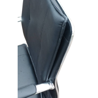 PENCIL πολυθρόνα γραφείου χαμηλή πλάτη δερματίνη ΜΑΥΡΗ / 58x62xH96-106