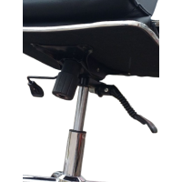 PENCIL πολυθρόνα γραφείου χαμηλή πλάτη δερματίνη ΜΑΥΡΗ / 58x62xH96-106