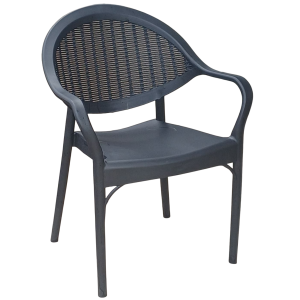 PRIME-RATTAN πολυθρόνα polypropylene ΑΝΘΡΑΚΙ / 63x64xH82