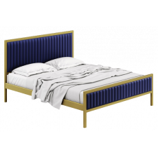 QUEEN κρεβάτι μεταλλικό-ντυμένο 160x200