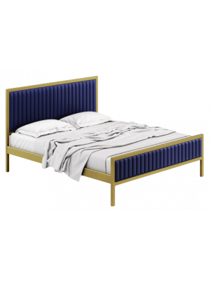QUEEN κρεβάτι μεταλλικό-nντυμένο 160x200