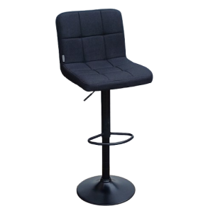 RADA σκαμπό ρυθμιζόμενo σκελετός ΜΑΥΡΟΣ ύφασμα ΜΑΥΡΟ / 45x50xΗ89-110