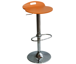 ROCK σκαμπό ρυθμιζόμενo ξύλο ΠΟΡΤΟΚΑΛΙ, 40x38x65/90