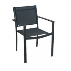 ROKA πολυθρόνα κήπου αλουμινίου ΓΚΡΙ pvc ΓΚΡΙ, 56x53x89 ROKA πολυθρόνα κήπου αλουμινίου ΓΚΡΙ pvc ΓΚΡΙ, 56x53x89
