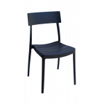 ROMA-C καρέκλα polypropylene ΑΝΘΡΑΚΙ, 49x49x82