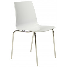 LOLLIPOP καρέκλα polycarbonate gloss ΛΕΥΚΟ, 42x46x87h  46X42X87 cm