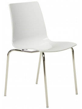 LOLLIPOP καρέκλα polycarbonate gloss ΛΕΥΚΟ, 42x46x87
