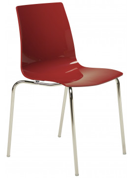 LOLLIPOP καρέκλα polycarbonate gloss ΜΠΟΡΝΤΩ, 42x46x87