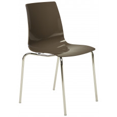 LOLLIPOP καρέκλα polycarbonate gloss ΜΟΚΑ, 42x46x87h  46X42X87 cm