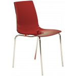 LOLLIPOP καρέκλα polycarbonate διαφ. ΚΟΚΚΙΝΟ, 42x46x87h  46X42X87 cm