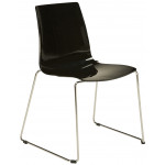 LOLLIPOP SLITTA καρέκλα polycarbonate gloss ΜΑΥΡΟ, 48x54x87h
