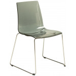 LOLLIPOP SLITTA καρέκλα polycarbonate ΔΙΑΦ ΓΚΡΙ, 48x54x87h