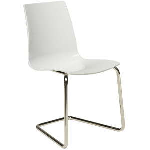 LOLLIPOP LEGS καρέκλα polycarbonate gloss ΛΕΥΚΟ, 46x46x87
