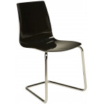 LOLLIPOP LEGS καρέκλα polycarbonate gloss ΜΑΥΡΟ, 46x46x87