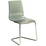 LOLLIPOP LEGS καρέκλα polycarbonate ΔΙΑΦ. ΓΚΡΙ, 46x46x87h