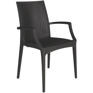 BISTROT-A πολυθρόνα κήπου polypropylene ΑΝΘΡΑΚΙ, 57x54xΗ89