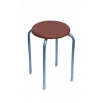 SC-20004C σκαμπό χαμηλό μεταλλικό ΓΚΡΙ κάθισμα ξύλο pvc ΚΕΡΑΣΙ, 26x26xH45