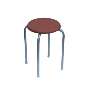 SC-20004C σκαμπό χαμηλό μεταλλικό ΓΚΡΙ κάθισμα ξύλο pvc ΚΕΡΑΣΙ, 26x26xH45