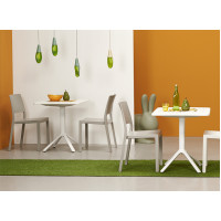 ECOFIXED-2449 τραπέζι κήπου technopolymer ΑΝΘΡΑΚΙ, 80x80xΗ72