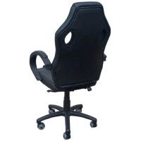 SENNA πολυθρόνα γραφείου bucket mesh-δερματίνη ΜΑΥΡΗ / 62x65xΗ110-120