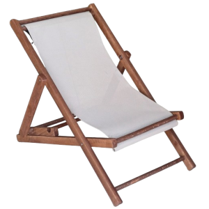 ΣΕΖΛΟΝΓΚ-ΜΙΚΡΗ παιδική σεζλόνγκ ξύλο ΚΑΡΥΔΙ με pvc TAUPE / 50x65xH30/H70