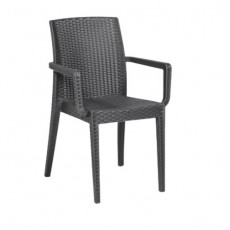 SIENA-A-07297 πολυθρόνα κήπου polypropylene ΑΝΘΡΑΚΙ, 54x58x86 SIENA-A-07297 πολυθρόνα κήπου polypropylene ΑΝΘΡΑΚΙ, 54x58x86