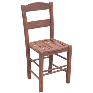 ΣΚΥΡΟΥ-ΜΕΓΑΛΗ-ΞΠ καρέκλα καφενείου ξύλινη με κάθισμα ξύλο πλεκτό χρώμα ΕΜΠΟΤΙΣΜΟΥ ΚΑΡΥΔΙ / 40x42xH89
