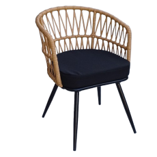 SRILANKA πολυθρόνα μεταλλική wicker ΦΥΣΙΚΟ με ΜΑΞΙΛΑΡΙ / 61x55xH80 SRILANKA πολυθρόνα μεταλλική wicker ΦΥΣΙΚΟ με ΜΑΞΙΛΑΡΙ / 61x55xH80
