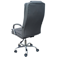 STAMP πολυθρόνα γραφείου διευθυντού δερματίνη ΓΚΡΙ ΣΚΟΥΡΟ / 60x70xH120-127