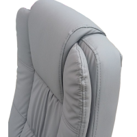 STAMP πολυθρόνα γραφείου διευθυντού δερματίνη ΓΚΡΙ ΣΚΟΥΡΟ / 60x70xH120-127