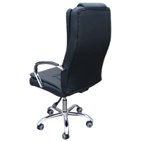 STAMP πολυθρόνα γραφείου διευθυντού δερματίνη ΜΑΥΡΗ / 60x70xΗ120-127