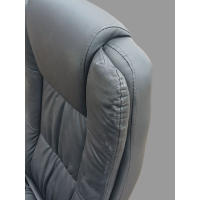 STAMP πολυθρόνα γραφείου διευθυντού δερματίνη ΜΑΥΡΗ / 60x70xΗ120-127