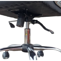 STAMP πολυθρόνα γραφείου διευθυντού δερματίνη ΜΑΥΡΗ / 60x70xΗ120-127