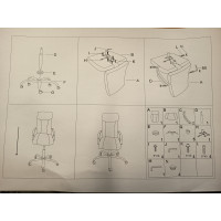STAMP πολυθρόνα γραφείου διευθυντού δερματίνη ΜΑΥΡΗ / 60x70xΗ120-127