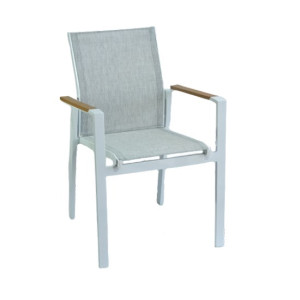 SUNNYSIDE-C πολυθρόνα κήπου αλουμινίου ΛΕΥΚΗ, 57x66x86